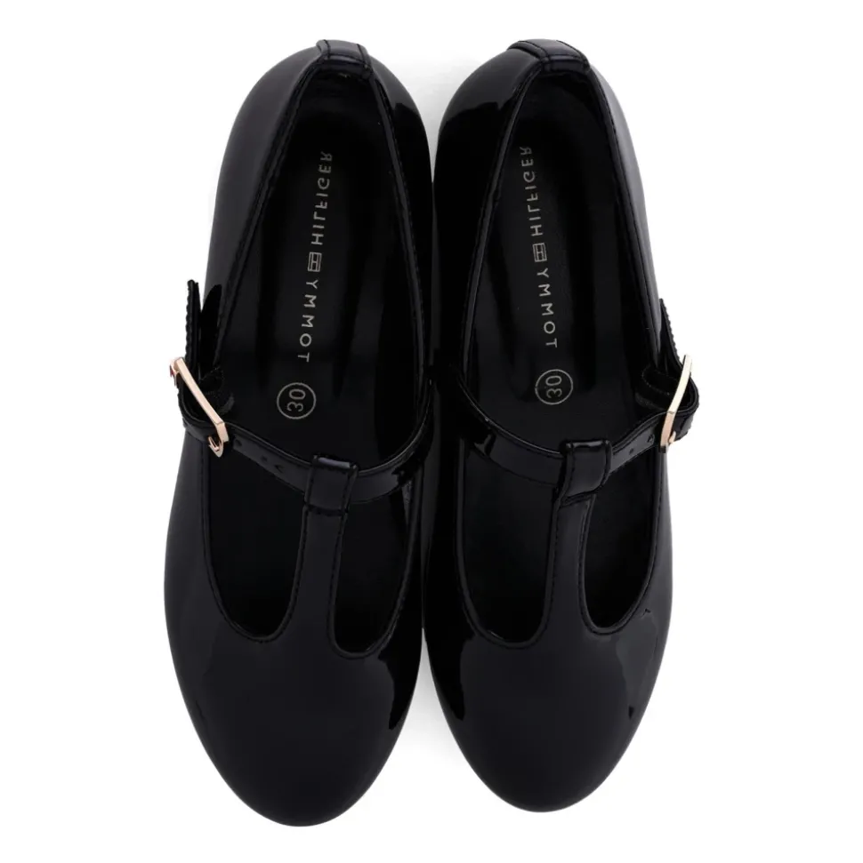 Zwarte Lakleren Ballerina's met Iconische Gesp