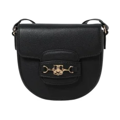 Zwarte Leren Crossbody Tas