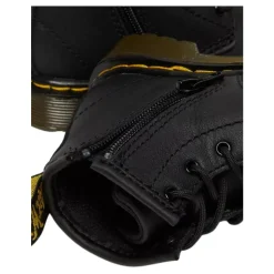 Zwarte leren enkellaarsjes