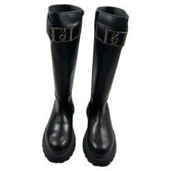 Zwarte Leren Kinderlaarzen