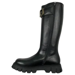 Zwarte Leren Kinderlaarzen