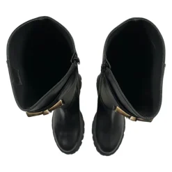 Zwarte Leren Kinderlaarzen