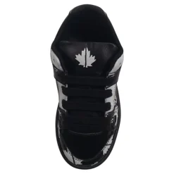 Zwarte Leren Kinderschoenen Vetersluiting