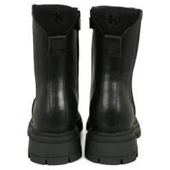 Zwarte Leren Laarzen met Zijrits