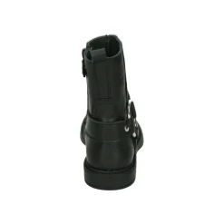 Zwarte Leren Meisjes Enkellaarzen