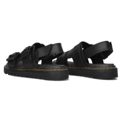 Zwarte leren sandalen Varel K