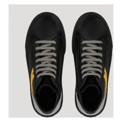 Zwarte leren sneakers