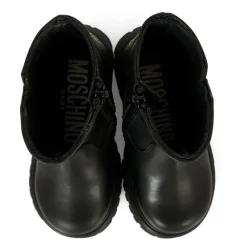 Zwarte Leren Teddy Bear Laarzen