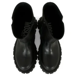 Zwarte Leren Teddy Bear Laarzen