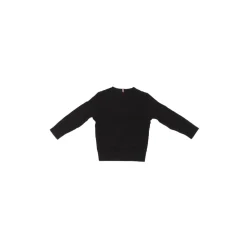 Zwarte Logo Front Sweater Katoen