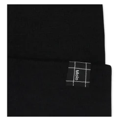 Zwarte Logo Patch Geribbelde Muts