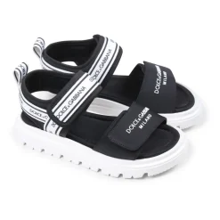 Zwarte Logo Strap Sandalen