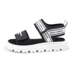 Zwarte Logo Strap Sandalen