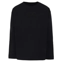 Zwarte longsleeve T-shirt met logo