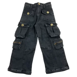 Zwarte Meisjes Jeans Modieuze Stijl