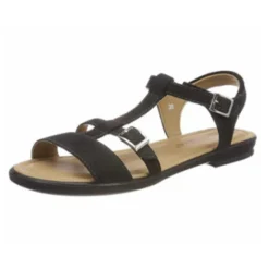 Zwarte Meisjes Sandalen van Nubuck Leer