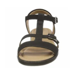 Zwarte Meisjes Sandalen van Nubuck Leer