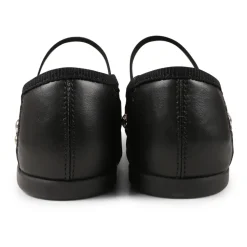 Zwarte Mesh Balletflats met Studs