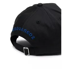 Zwarte pet met klep en logo