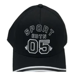 Zwarte pet met prints voor kinderen