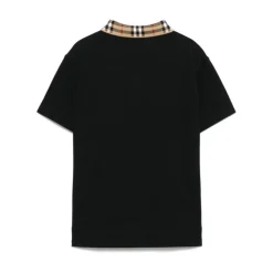 Zwarte Polo Shirt met Knoopsluiting