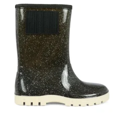 Zwarte regenlaarzen met nepbont