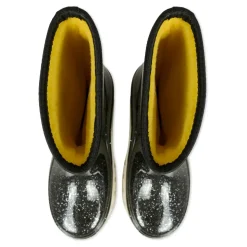 Zwarte regenlaarzen met nepbont