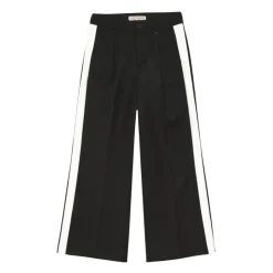 Zwarte sport-chique broek met zijstrepen