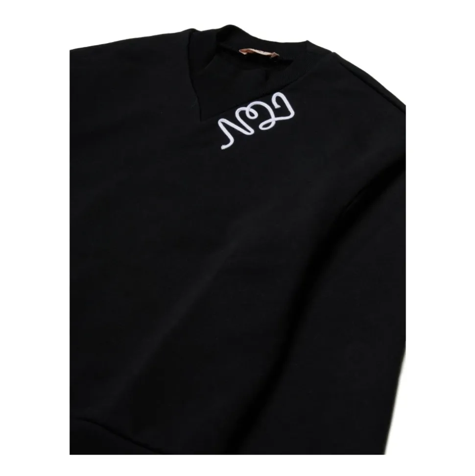 Zwarte Sweatshirt met Applicatie