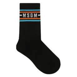 Zwarte Terry Sokken met Veelkleurige Details