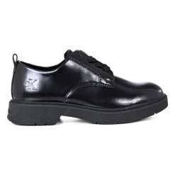 Zwarte Veterschoenen met Rubberen Zool