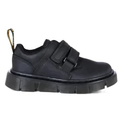 Zwarte Wyoming Leren Loafers met Velcro