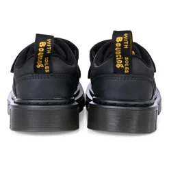 Zwarte Wyoming Leren Loafers met Velcro