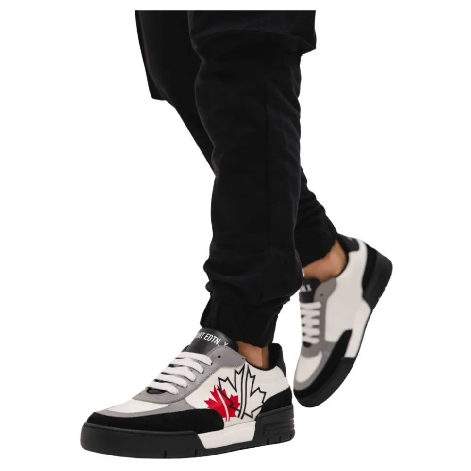 Zwart/Wit Leren Kinderschoenen